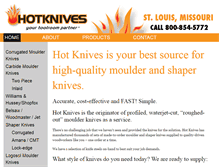 Tablet Screenshot of hotknives.com